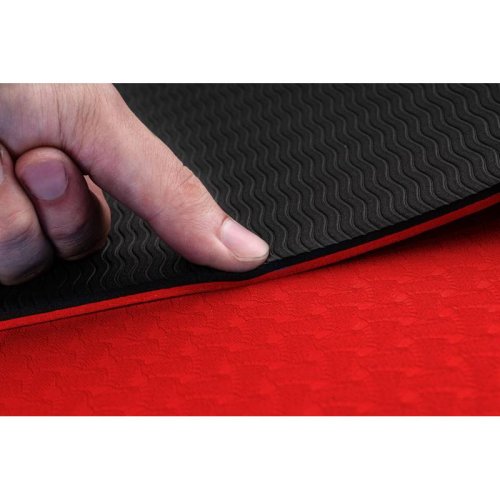 Мат для фитнеса и йоги Hop-Sport TPE 0,6 см HS-T006GM красный