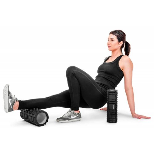 Роллер масажер для кросфіта і йоги Hop-Sport HS-001YG чорний