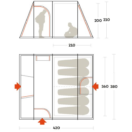 Палатка Ferrino Proxes 6 Blue