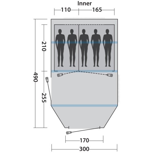 Палатка Easy Camp Base Air 500 Aqua Stone