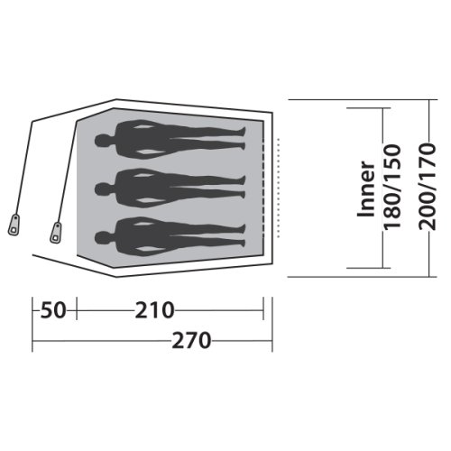 Палатка Easy Camp Energy 300 Gold Red
