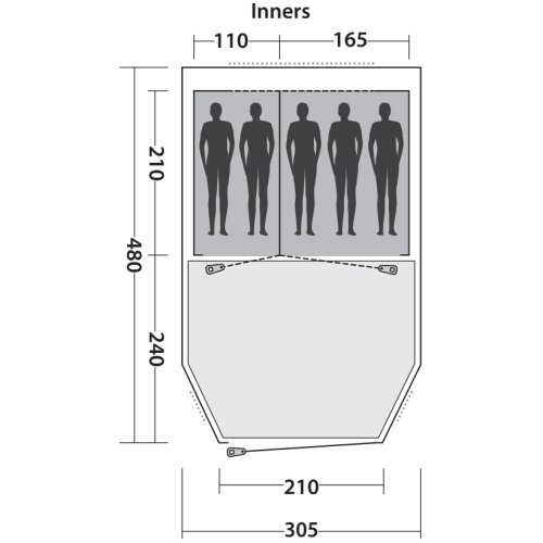 Палатка Easy Camp Huntsville 500 Red