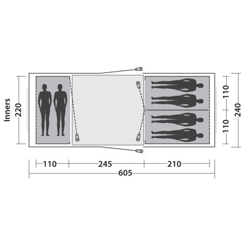 Палатка Easy Camp Huntsville Twin 600 Red
