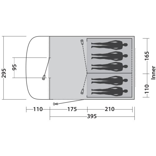 Палатка Easy Camp Palmdale 500 Forest Green