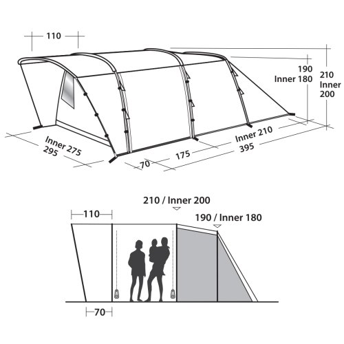 Палатка Easy Camp Palmdale 500 Forest Green