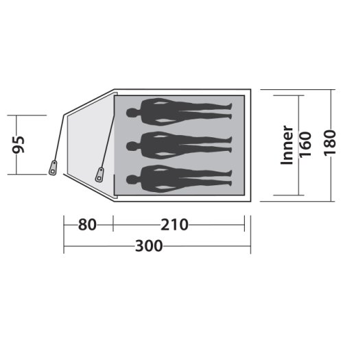 Палатка Easy Camp Quasar 300 Gold Red