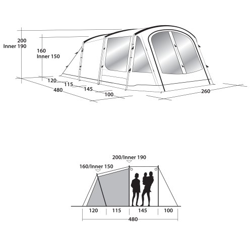 Намет Outwell Dayton 4 Green
