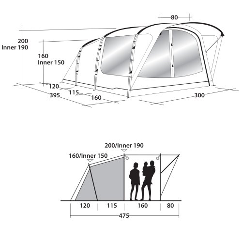 Намет Outwell Franklin 5 Green
