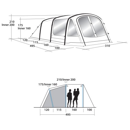 Палатка Outwell Rosedale 5PA Blue