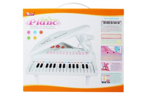 Детское пианино синтезатор Baoli "Маленький музыкант" с микрофоном 31 клавиша (розовый)