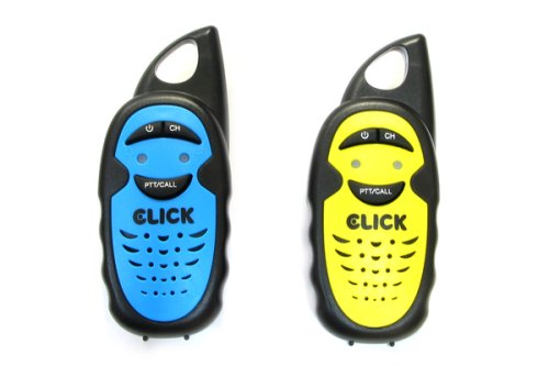 Рации детские CLICK "Справжні рації" 2шт на 1км (желтый+голубой)