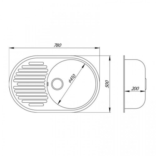 Кухонная мойка Lidz 780x500/200 COL-06 (LIDZCOL06780500200)