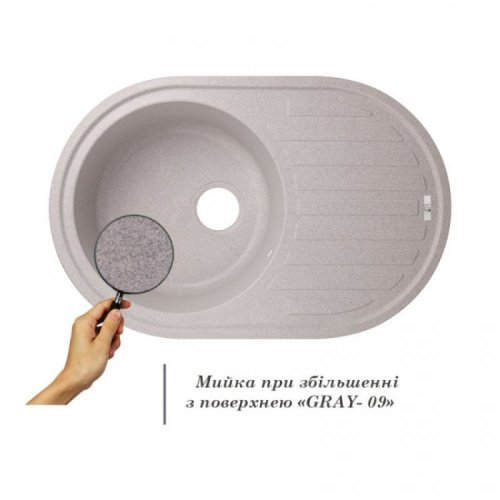 Кухонна мийка Lidz 780x500 / 200 GRA-09 (LIDZGRA09780500200)