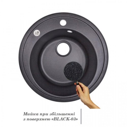 Кухонна мийка Lidz D510 / 200 BLA-03 (LIDZBLA03D510200)