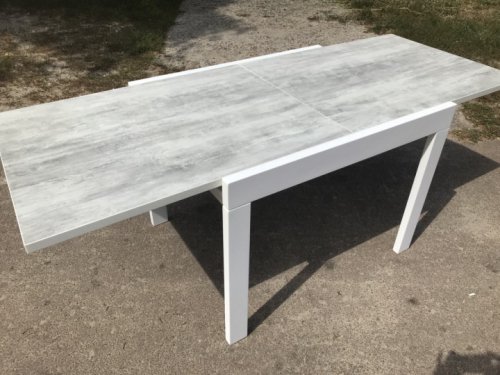 Стол-Трансформер МИКС-мебель Слайдер белый матовый/урбан