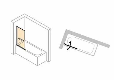 Шторка для ванни Huppe X1 750x1400 131601.092.321