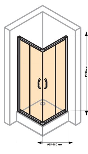 Душевая кабина Huppe X1 100x100 140104.069.321