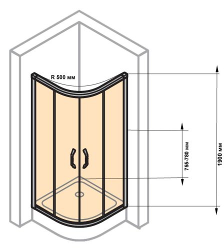 Душевая кабина Huppe X1 R80 140601.069.321