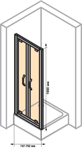 Душевая дверь Huppe X1 80 140903.069.321