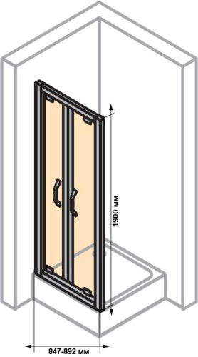 Душевая дверь Huppe X1 90 140905.069.321