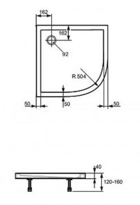 Душевой поддон Huppe Purano R90 202151.055