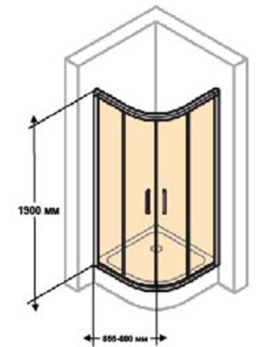 Душевая кабина Huppe Classics 2 R90 C20602.069.321