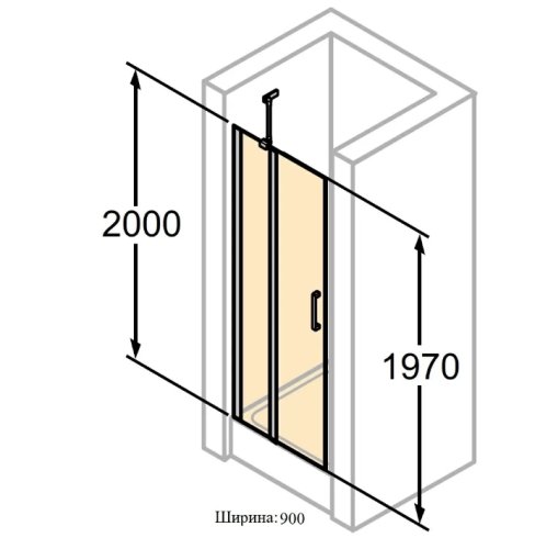 Душевая дверь Huppe Classics 2 90 C23205.069.321