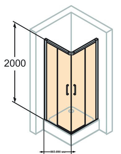 Душова кабіна Huppe Classics 2 EasyEntry 90x90 Black Edition C25002.123.321