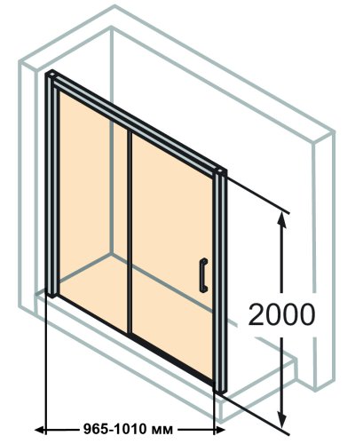 Душевая дверь Huppe Classics 2 EasyEntry 100 Black Edition C25301.123.321