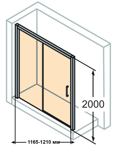 Душевая дверь Huppe Classics 2 EasyEntry 120 Black Edition C25309.123.321