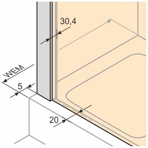 Боковая стенка Huppe Classics 2 EasyEntry 80 Black Edition C25403.123.321