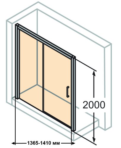 Душевая дверь Huppe Classics 2 EasyEntry 140 Black Edition C25311.123.321