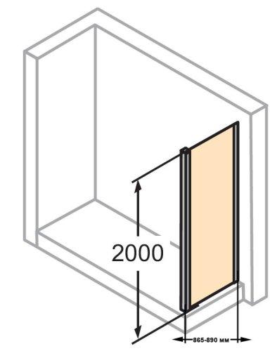 Боковая стенка Huppe Classics 2 EasyEntry 90 Black Edition C25404.123.321