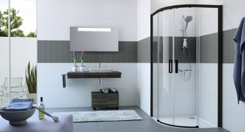 Душевая кабина Huppe Classics 2 EasyEntry R90 Black Edition C25502.123.321