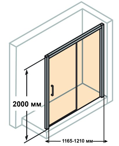 Душевая дверь Huppe Classics 2 EasyEntry 120 Black Edition C25609.123.321