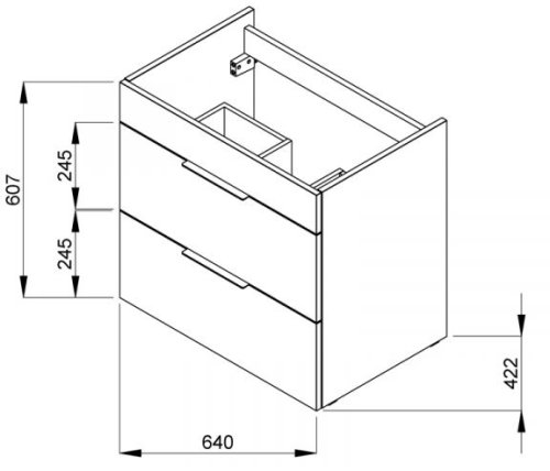 Тумба с умывальником Jika Cube 65 H4536021763001