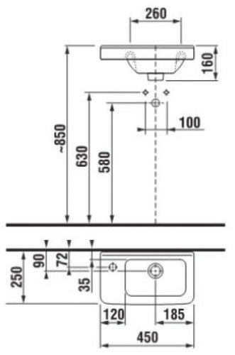 Умывальник Jika Cubito 45 H8114230001051