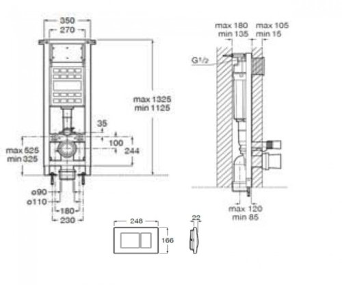 Инсталляция Roca Eko frame WMR01000001K010