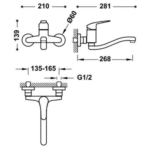 Смеситель для кухни Tres Base Plus 21632003