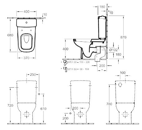 Бачок Villeroy&Boch Joyce 57121101
