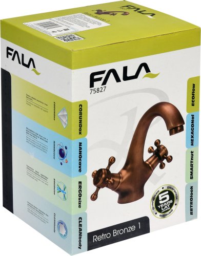 Смеситель для умывальника FALA RETRO BRONZE 1 75827