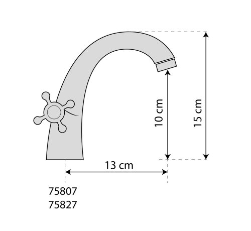 Смеситель для умывальника FALA RETRO BRONZE 1 75827