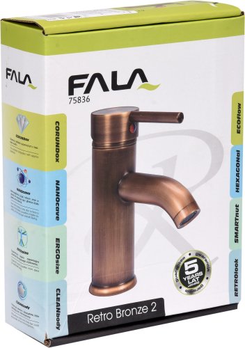 Смеситель для умывальника FALA RETRO BRONZE 2 75836