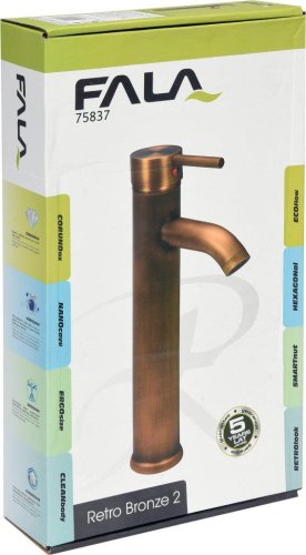 Смеситель для умывальника FALA RETRO BRONZE 2 75837