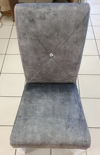 Стул МИКС-мебель Димас белый/серая ткань