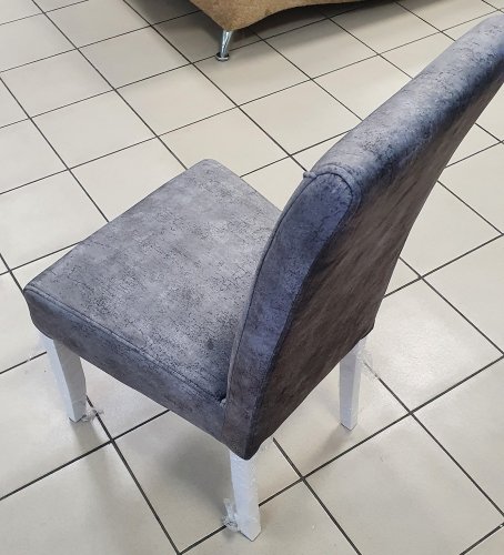 Стул МИКС-мебель Димас белый/серая ткань