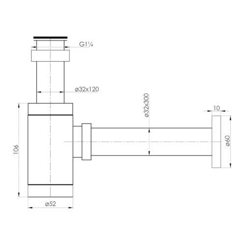 Сифон для умывальника Imprese Podzima Zrala ZMK021708600