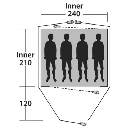 Палатка Outwell Cloud 4 Blue
