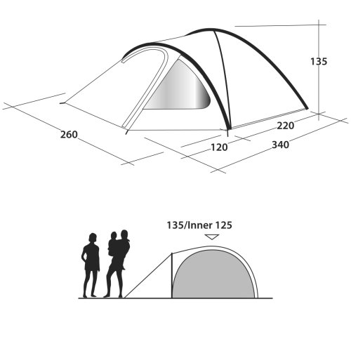 Палатка Outwell Cloud 4 Blue