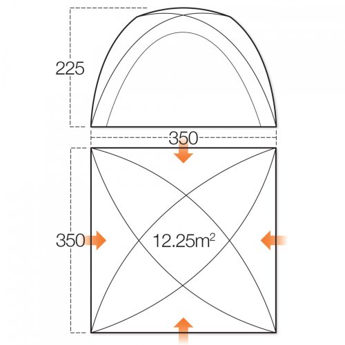 Палатка Vango Hogan Hub Cloud Grey